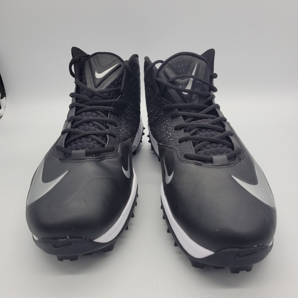 Nike Zoom Code Elite 3/4 TD Football Cleats Black/Silver Men Size 18 Wide - Picture 2 of 15